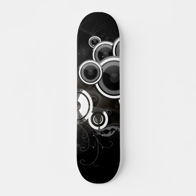 Skateboard Noir et blanc (Devant)
