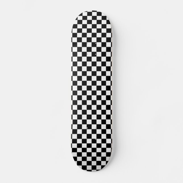 Skateboard Noir et blanc Checkered (Recto)