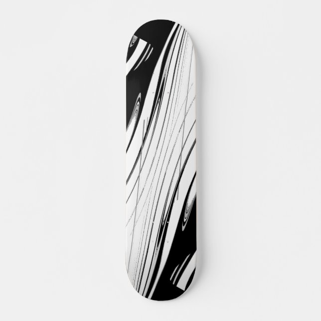 Skateboard Noir et blanc moderne (Devant)
