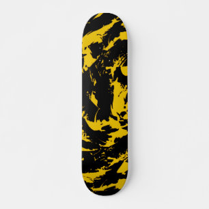 Skateboard noir et jaune