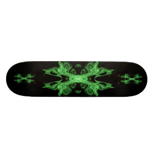 Skateboard noir néovert