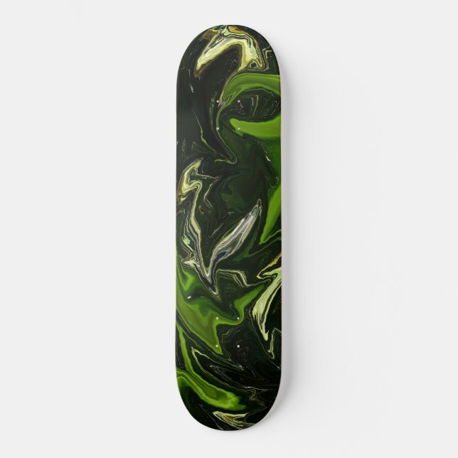 Skateboard noir vert (Recto)