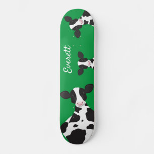 Skateboard Nom animal vert de la vache Skate board