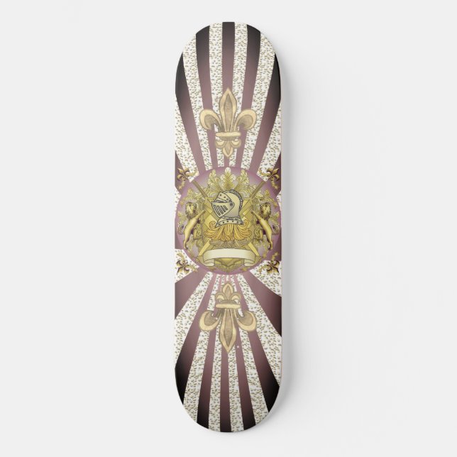 Skateboard Nom de famille Crest Knight Shield nom personnalis (Recto)