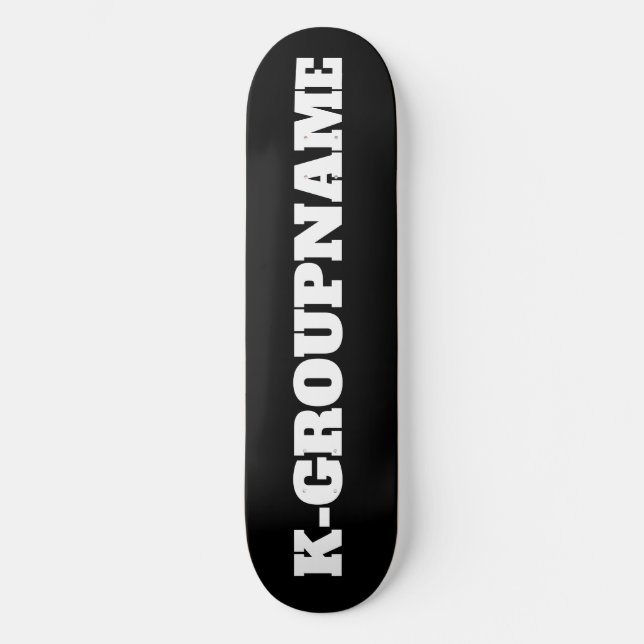 SKATEBOARD NOM DE GROUPE PERSONNALISÉ KPOP (MINIMALIST) (Recto)