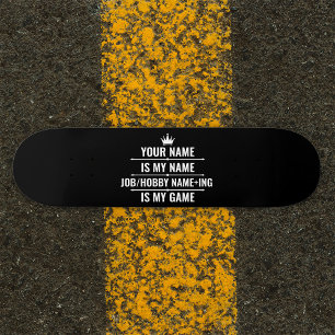 Skateboard Nom du travail et du passe-temps Funny personnalis