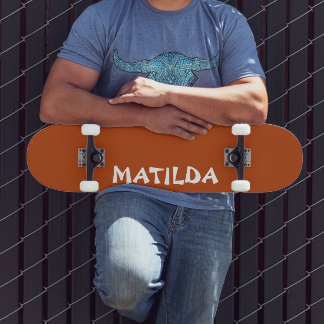 Skateboard Nom moderne rouille | Style tendance (Extérieur 3)