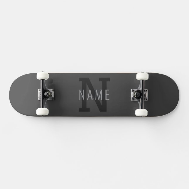 Skateboard Nom monographique moderne gris foncé (ou autre tex (Horz)