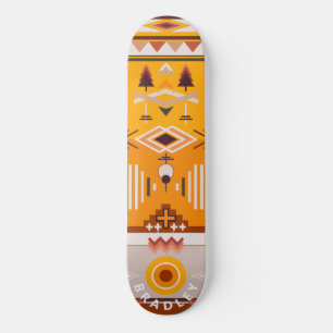 Skateboard Nom personnalisé abstrait tribal moderne