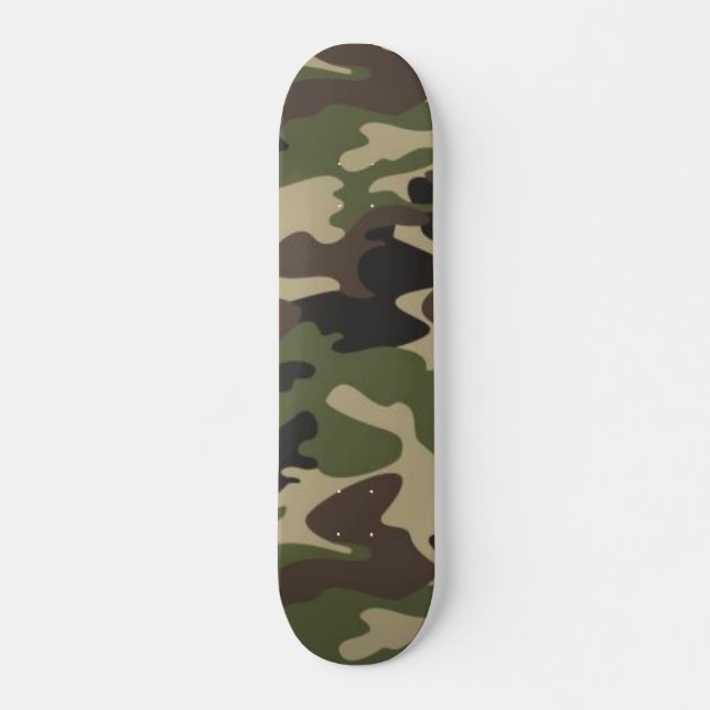 Skateboard Nom personnalisé Camouflage Camo Design (Devant)