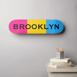 Skateboard Nom personnalisé drapeau LGBTQ Rainbow Pansexual P