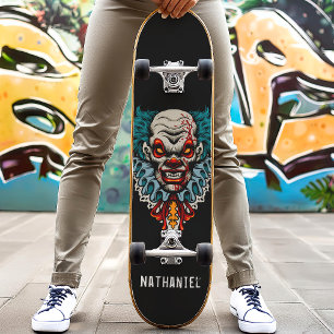Skateboard Nom personnalisé du clown d'effroi