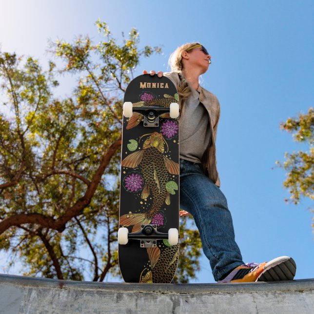 Skateboard Nom personnalisé Koi Fish (Extérieur 1)