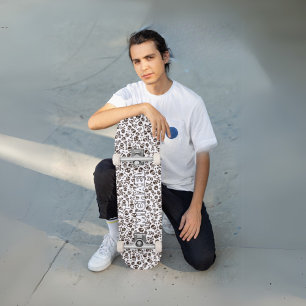 Skateboard Nom personnalisé Motif de tête