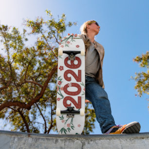 Skateboard Nombres de bambou 2026 avec fleurs de cerisier