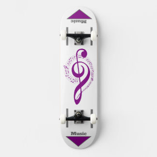 Skateboard Note violet gris