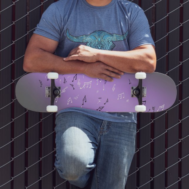 Skateboard Notes musicales Patinage à lueur violette (Extérieur 3)
