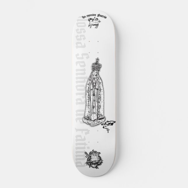 Skateboard Notre-Dame de Fatima - Skateboard, pont de 7 ¾ po (Recto)