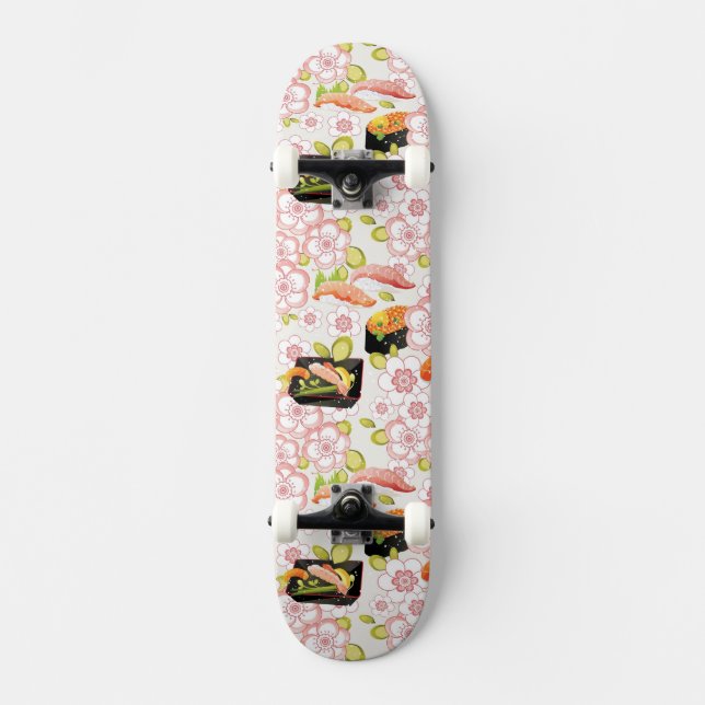 Skateboard Nourriture japonaise : Motif 2 de sushi (Recto)
