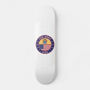 Skateboard Nouveau Jersey, autocollant Nouveau Jersey, étui d