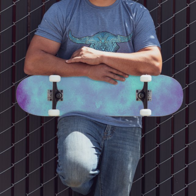 Skateboard Nuage violet effet nuage de tempête (Extérieur 3)
