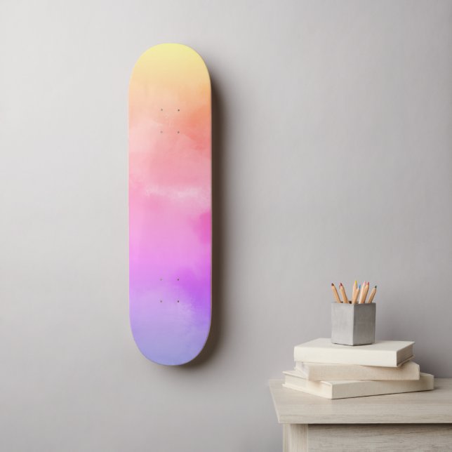 Skateboard Nuages de soleil Abstraits (Art mural)