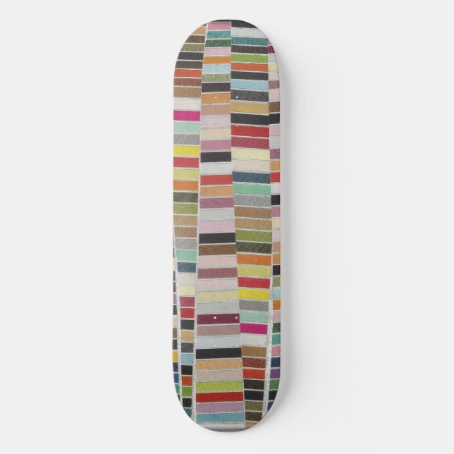 Skateboard Nuanciers multicolores coupés (Recto)