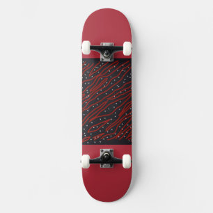 Skateboard Nuit étoilée, Planche à roulettes de nuit au tigre