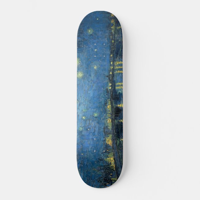 Skateboard Nuit étoilée sur le Rhône (par van Gogh) (Recto)