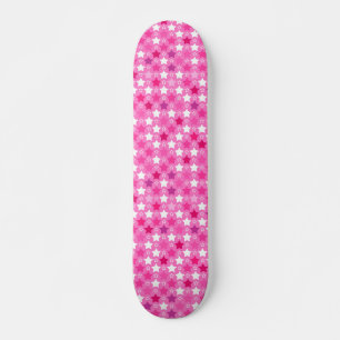 Skateboard Nuit rose vif étoile