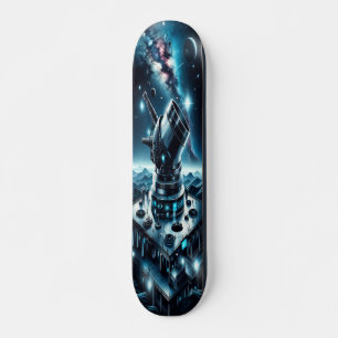 Skateboard "Observatoire astronomique gothique Raygun"