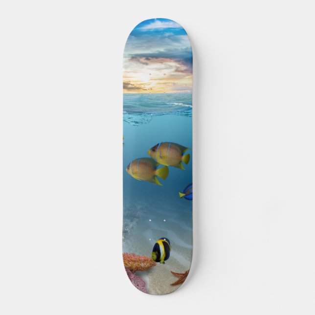 Skateboard Océan Corail Reef Poisson tropical (Recto)