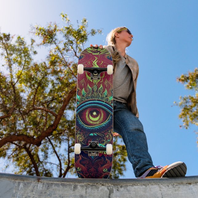 Skateboard Oeil flammé (Extérieur 1)