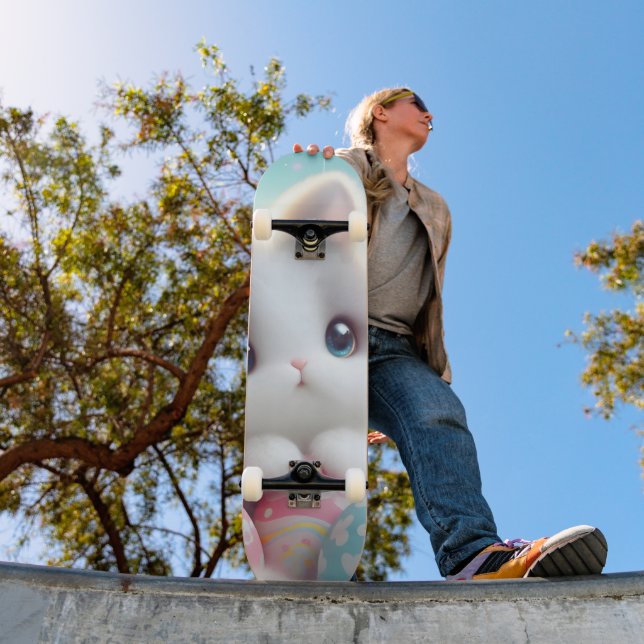 Skateboard Œufs de Pâques mignons pastel Kawaii (Extérieur 1)