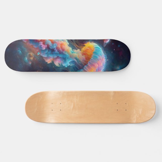 Skateboard Oeuvre de méduse cosmique (Horz)