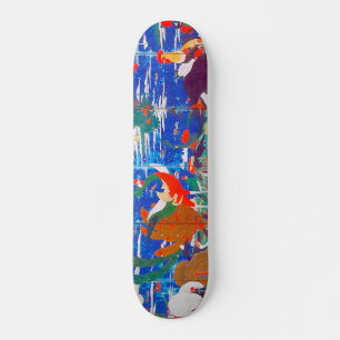 Skateboard Oiseaux, animaux et Plantes floraux (à gauche) Jak
