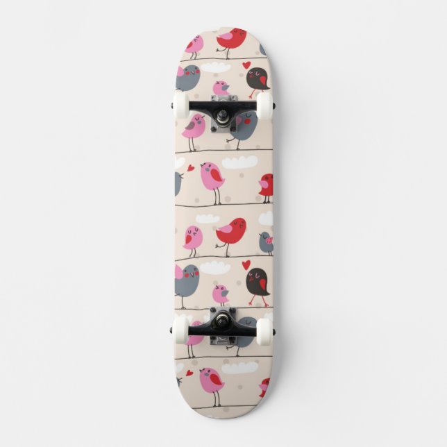 Skateboard Oiseaux dans l'amour (Recto)