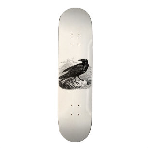 Skateboard Oiseaux personnalisés par corneille noire vintage