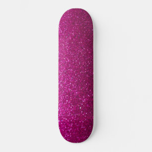 Skateboard Ombre moderne Hot rose Parties scintillant noire S