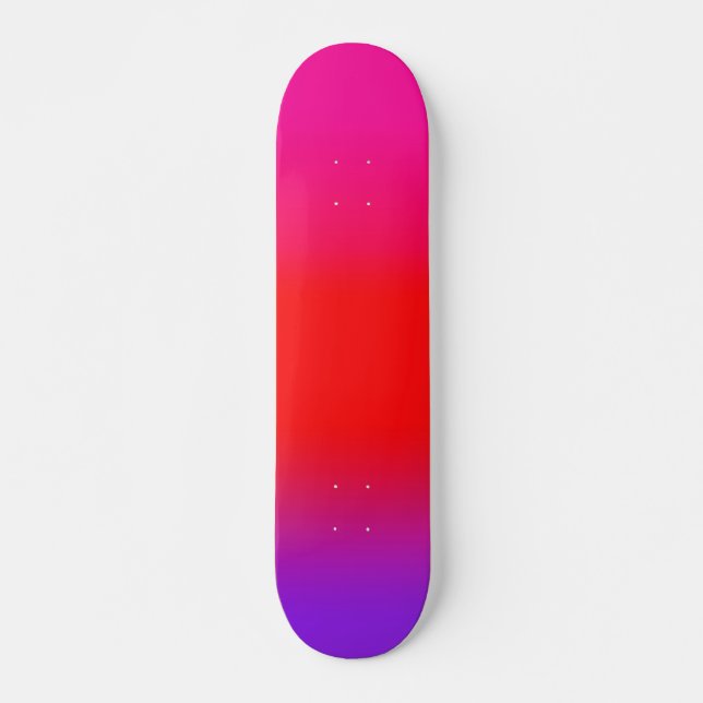 Skateboard Ombre rouge violet magenta Festive (Devant)
