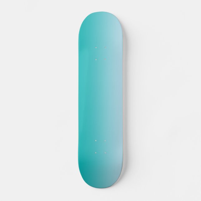 Skateboard Ombre turquoise (Recto)
