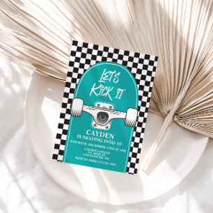 Skateboard On s'y met Anniversaire Invitation