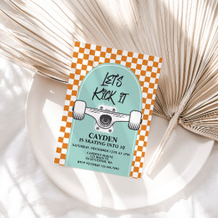 Skateboard On s'y met Anniversaire Invitation
