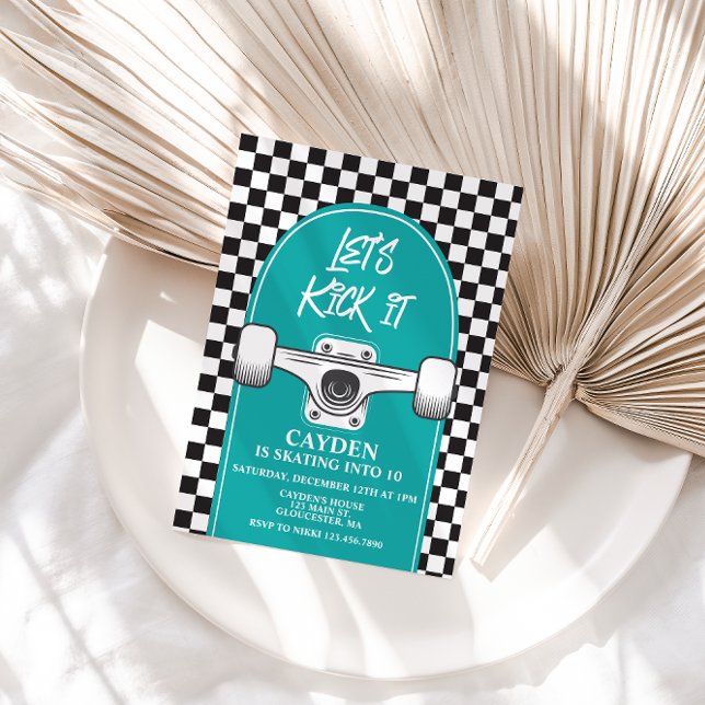 Skateboard On s'y met Anniversaire Invitation (Créateur téléchargé)
