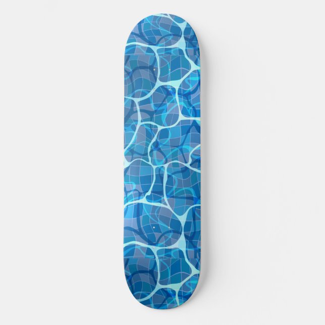 Skateboard Ondes Sur Une Surface D'Eau Bleue Dans Un Pool Réf (Recto)