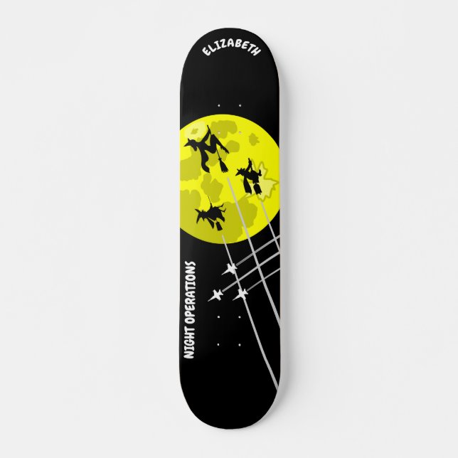 Skateboard Opérations de Nuit Drôle Personnalisable (Devant)