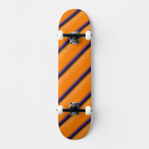 Skateboard orange et bleu