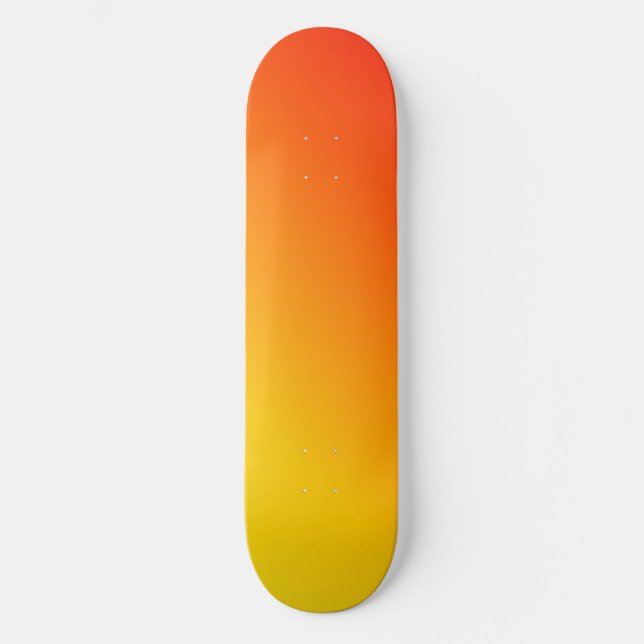 Skateboard Orange Jaune Esthétique (Recto)