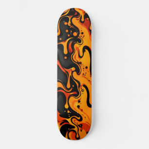 Skateboard Orange Noir Slime qui dégouline Halloween en fusio