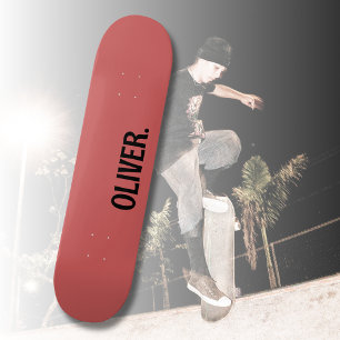 Skateboard Orange rouillé Nom moderne Classique tendance